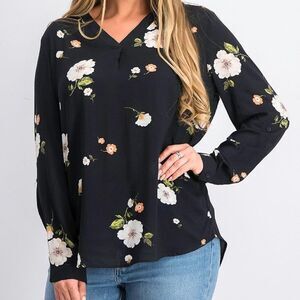 Brina & Em Lemmy Black Hi-Lo Tunic, size S